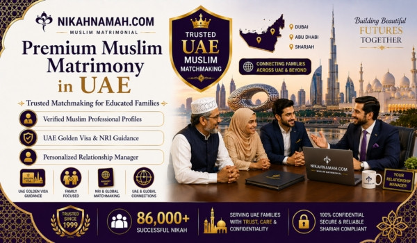 Premium Muslim matrimony services in the UAE connecting educated Muslim families through verified professional profiles, UAE Golden Visa guidance, personalized relationship managers, and trusted Nikah matchmaking across Dubai, Abu Dhabi, Sharjah, and the United Arab Emirates.